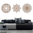 Ver imagem 1 de Kit 3 Mandalas Decorativas 30x30cm Vazado - Mdf:Mdf