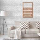 Ver imagem 1 de Quadro Decorativo Wake up, Kick Ass, Repeat 3mm Vazado - Mdf:Mdf