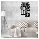 Ver imagem 1 de Quadro Decorativo Think Outside The Box 3mm Vazado - Mdf:Preto