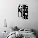 Ver imagem 2 de Quadro Decorativo Think Outside The Box 3mm Vazado - Mdf:Preto