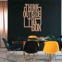 Ver imagem 3 de Quadro Decorativo Think Outside The Box 3mm Vazado - Mdf:Mdf