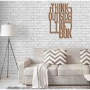 Ver imagem 1 de Quadro Decorativo Think Outside The Box 3mm Vazado - Mdf:Mdf