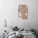 Ver imagem 4 de Quadro Decorativo Think Outside The Box 3mm Vazado - Mdf:Mdf