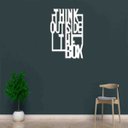 Ver imagem 2 de Quadro Decorativo Think Outside The Box 3mm Vazado - Mdf:Branco