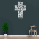 Ver imagem 2 de Quadro Decorativo Oração Pai Nosso em Cruz 3mm Vazado - Mdf:Branco