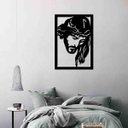 Ver imagem 1 de Quadro Decorativo Jesus Cristo 3mm Vazado - Mdf:Preto