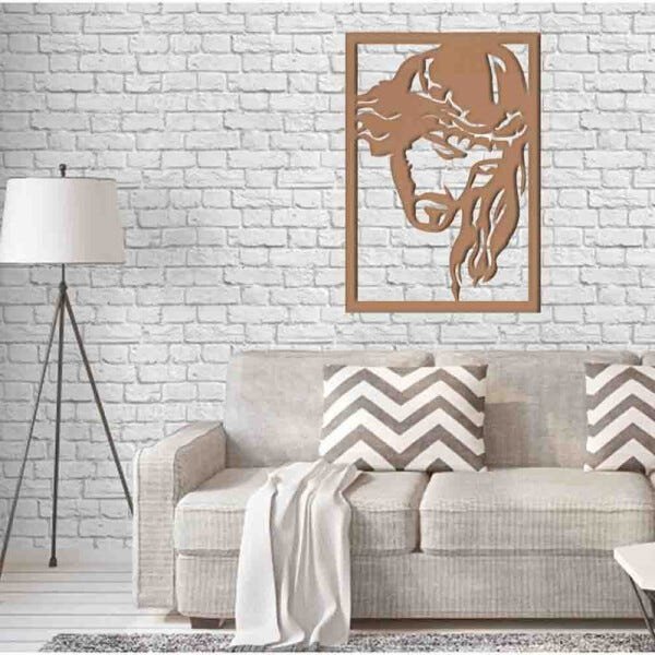 Quadro Decorativo Jesus Cristo 3mm Vazado - Mdf:Mdf