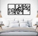 Ver imagem 4 de Quadro Decorativo Notas Musicais 3mm Vazado - Mdf:Preto