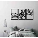 Ver imagem 2 de Quadro Decorativo Notas Musicais 3mm Vazado - Mdf:Preto