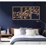 Quadro Decorativo Notas Musicais 3mm Vazado - Mdf:Mdf - 2