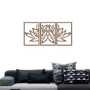 Ver imagem 1 de Quadro Decorativo Flor de Lótus 3mm Vazado - Mdf:Mdf