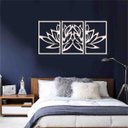 Ver imagem 4 de Quadro Decorativo Flor de Lótus 3mm Vazado - Mdf:Branco