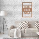 Ver imagem 2 de Quadro Decorativo Good Vibes Only 3mm Vazado - Mdf:Mdf