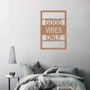 Ver imagem 3 de Quadro Decorativo Good Vibes Only 3mm Vazado - Mdf:Mdf