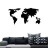 Quadro Decorativo Mapa Mundi Político 6mm - Mdf:Preto - 1