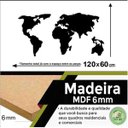 Ver imagem 3 de Quadro Decorativo Mapa Mundi Político 6mm - Mdf:Preto