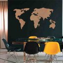 Ver imagem 1 de Quadro Decorativo Mapa Mundi Político 6mm - Mdf:Mdf