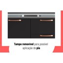 Ver imagem 4 de Cozinha Modulada Completa Thela Emília 4 Peças (2 Armários + 2 Balcões) Preto - Telasul