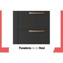 Ver imagem 5 de Cozinha Modulada Completa Thela Emília 4 Peças (2 Armários + 2 Balcões) Preto - Telasul