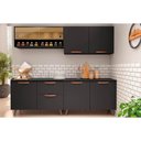Ver imagem 1 de Cozinha Modulada Completa Thela Emília 4 Peças (2 Armários + 2 Balcões) Preto - Telasul