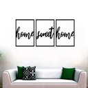 Ver imagem 3 de Quadro Decorativo Home Sweet Home 6mm Vazado - Mdf:Preto