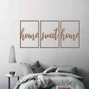 Ver imagem 2 de Quadro Decorativo Home Sweet Home 6mm Vazado - Mdf:Mdf