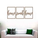 Ver imagem 3 de Quadro Decorativo Home Sweet Home 6mm Vazado - Mdf:Mdf