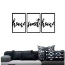 Ver imagem 1 de Quadro Decorativo Home Sweet Home 3mm Vazado - Mdf:Preto