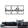 Quadro Decorativo Home Sweet Home 3mm Vazado - Mdf:Preto - 1
