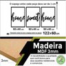 Quadro Decorativo Home Sweet Home 3mm Vazado - Mdf:Preto - 4