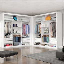 Closet Casal Premium Clarice 8 Gavetas Carioca Móveis Branco - 7
