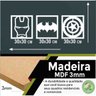 Quadro Decorativo Herois 3mm Vazado - Mdf:Branco - 2