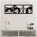Ver imagem 1 de Quadro Decorativo Gato 3mm Vazado - Mdf:Preto