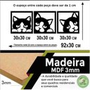 Ver imagem 3 de Quadro Decorativo Gato 3mm Vazado - Mdf:Preto