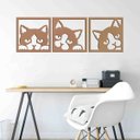 Ver imagem 2 de Quadro Decorativo Gato 3mm Vazado - Mdf:Mdf