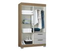 Ver imagem 3 de Guarda Roupa Toquio 4 Portas 2 Gv - Castanho/white- Poquema