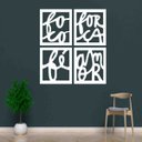 Ver imagem 2 de Quadro Decorativo Foco, Força e Fé 3mm Vazado - Mdf:Branco