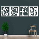 Ver imagem 1 de Quadro Decorativo Foco, Força e Fé 3mm Vazado - Mdf:Branco