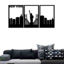 Ver imagem 1 de Quadro Decorativo New York 3mm Vazado - Mdf:Preto