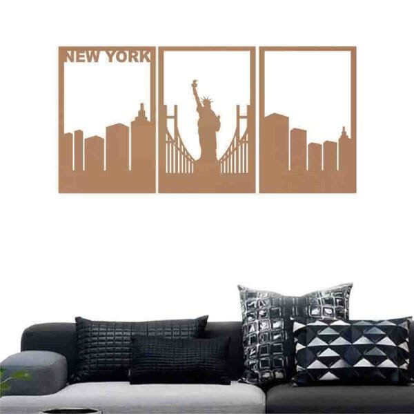 Quadro Decorativo New York 3mm Vazado - Mdf:Mdf - 2