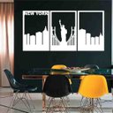 Ver imagem 1 de Quadro Decorativo New York 3mm Vazado - Mdf:Branco