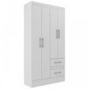 Ver imagem 1 de Guarda-Roupa Solteiro Conde 4 Portas 2 Gavetas Cor Branco