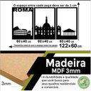 Ver imagem 3 de Quadro Decorativo Roma 3mm Vazado - Mdf:Preto
