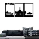 Ver imagem 1 de Quadro Decorativo Roma 3mm Vazado - Mdf:Preto