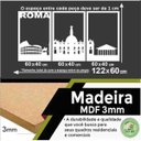 Ver imagem 2 de Quadro Decorativo Roma 3mm Vazado - Mdf:Branco