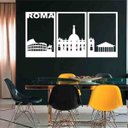 Ver imagem 1 de Quadro Decorativo Roma 3mm Vazado - Mdf:Branco