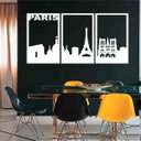 Ver imagem 1 de Quadro Decorativo Paris 3mm Vazado - Mdf:Branco