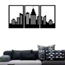 Ver imagem 1 de Quadro Decorativo Cidade 3mm Vazado - Mdf:Preto