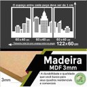 Ver imagem 2 de Quadro Decorativo Cidade 3mm Vazado - Mdf:Branco