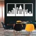 Ver imagem 1 de Quadro Decorativo Cidade 3mm Vazado - Mdf:Branco